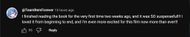 A screenshot of a comment on the new trailer (Image via YouTube)